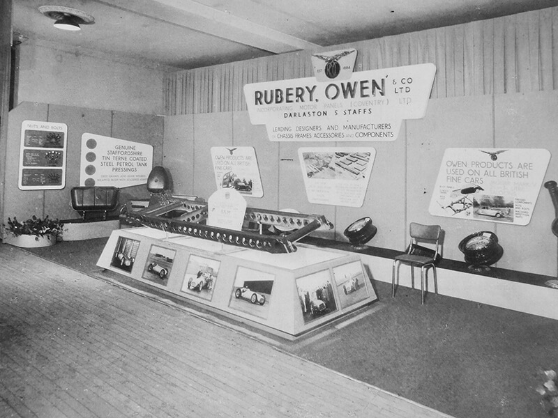220. A V16 chassis on display at a Rubery Owen products exhibition copy